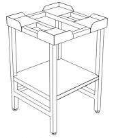 ППУ Подставка с полкой усиленная 800*800*850 ППУ Подставка с полкой усиленная 800*800*850