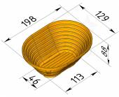 Форма для расстойки овальная FR-09 (198х129х88) Форма для расстойки овальная FR-09 (198х129х88)