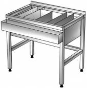 Барная станция 1500*600(700)*850, с бортом, рельсой нерж. Барная станция 1500*600(700)*850, с бортом, рельсой нерж.