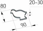 Форма кондитерская "Голубь" 90х80мм h=20мм нерж. Форма кондитерская "Голубь" 90х80мм h=20мм нерж.