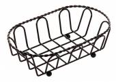 Корзинка для хлеба 190х105х55мм овальная металлическая Black кт1002