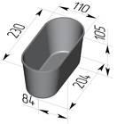 Форма для хлеба Спика 6 Л 7 овал (230х110х105мм) с ручками 6 секций Форма для хлеба Спика 6 Л 7 овал (230х110х105мм) с ручками 6 секций