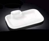 Блюдо прямоугольное 255х150мм с соусником Wilmax WL-992574 /6/36/ Блюдо прямоугольное 255х150мм с соусником Wilmax WL-992574 /6/36/