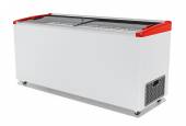 Ларь морозильный с наклонным гнутым стеклом Frostor Gellar FG 600 E v25 красный