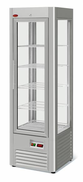 Шкаф холодильный кондитерский МХМ Veneto RS-0,4, нержавейка (полки-решетка) динамика