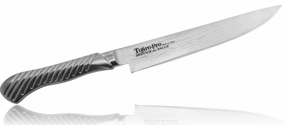 Нож для стейка Tojiro Service Knife 190мм сталь VG-10 37 слоев, рукоять сталь FD-708