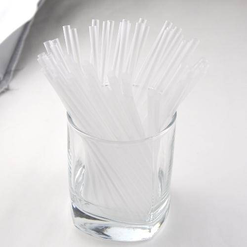 Трубочка для коктейля 0,5*12,5см прозрачная прямая 400шт/уп КОРОТКАЯ 