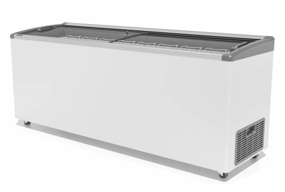 Ларь морозильный с наклонным гнутым стеклом Frostor Gellar FG 700 E v25 серый 