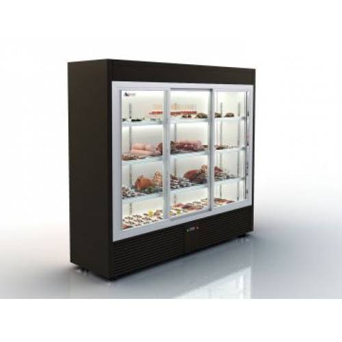 Шкаф холодильный кондитерский GLASER ВВ-1500 3-дверн. купе (16 цветовых решений) динамика