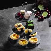 Этажерка 3-х ярусная d=20/25/30 см. h=44 см. черная, сланец MG CSD-MT3-D202530 Этажерка 3-х ярусная d=20/25/30 см. h=44 см. черная, сланец MG CSD-MT3-D202530