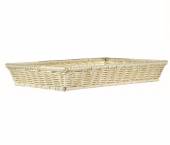 Корзинка для хлеба 415х280х65мм прямоугольная полипропилен бежевая KT3426  кт1928