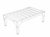 ПР Подтоварник с решетчатой поверхностью 500*700*300