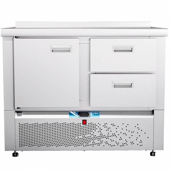 Стол холодильный низкотемпературный Абат СХН-70Н-01 (дверь, ящик 1/2) с бортом