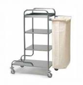 Тележка для горничных ТН4 ОЛДАК нерж., 4 полки, мешок 110л Тележка для горничных ТН4 ОЛДАК нерж., 4 полки, мешок 110л