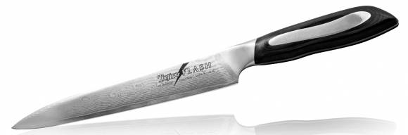 Нож для тонкой нарезки Tojiro Flash 210мм сталь VG10 63 слоя, рукоять микарта FF-CA210