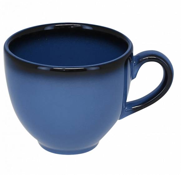 Чашка кофейная 200мл RAK Porcelain Lea фарфор синий с каймой LECLCU20BL /12/