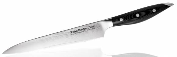 Нож для тонкой нарезки Tojiro Senkou CLASSIC 210мм сталь VG10 63 слоя #8000 FFC-CA210