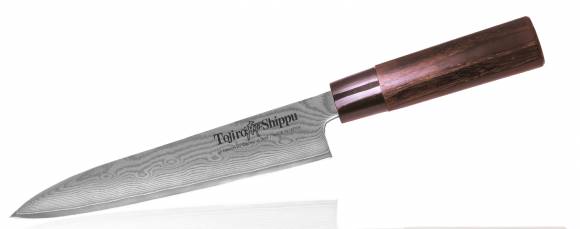 Нож для тонкой нарезки Tojiro Shippu 210мм сталь VG-10, рукоять дерево FD-599