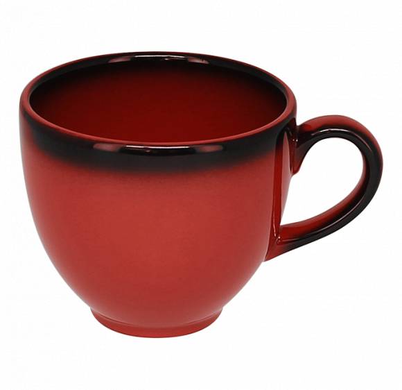 Чашка кофейная 200мл RAK Porcelain Lea фарфор красный с каймой LECLCU20RD /12/