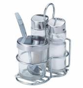 Набор для специй 3 предмета, салфетница Star industrial нерж. стекло 3113 42912 Набор для специй 3 предмета, салфетница Star industrial нерж. стекло 3113 42912