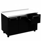 Стол холодильный T57 M2-1 9006-19, корпус серый, без борта, планка (BAR-250) Стол холодильный T57 M2-1 9006-19, корпус серый, без борта, планка (BAR-250)