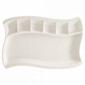 Тарелка мультисекционная фигурная 34см фарфор Gourmet White Bonna /6/ GRM 02 KVT