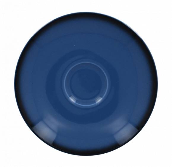 Блюдце 150мм для чашки кофейной RAK Porcelain Lea фарфор синий с каймой LECLSA15BL /12/