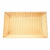 Корзина для хлеба прямоуг. 53*32,5*10 см. бежевая полиротанг MGprof 72625 Корзина для хлеба прямоуг. 53*32,5*10 см. бежевая полиротанг MGprof 72625