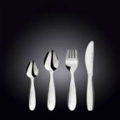 Набор детский 4 предмета (нож, вилка, ложка столовая, ложка чайная) Wilmax WL-999901/4G