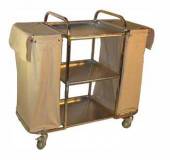 Тележка для горничных универсальная ТГН2 ОЛДАК нерж., 3 полки, 2 мешка по 110л Тележка для горничных универсальная ТГН2 ОЛДАК нерж., 3 полки, 2 мешка по 110л