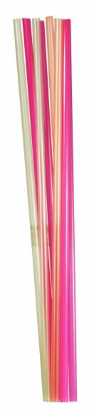 Трубочка для коктейля 0,5х24см флюоресц.с гофрой 1000шт/уп 