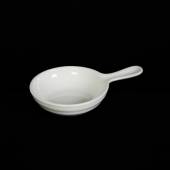Соусник-сковорода 45мл 80мм порционная круглая с ручкой Corone Cottura фарфор LQ-QK15150 фк0814