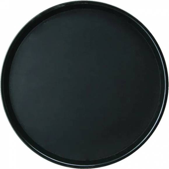 Поднос круглый 40,5см прорезиненный черный ProHotel 1600ct/p/black