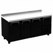 Стол холодильный T57 M3-1 9005-29 корпус черный, с бортом, планка (BAR-360) Стол холодильный T57 M3-1 9005-29 корпус черный, с бортом, планка (BAR-360)