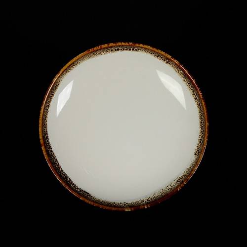 Тарелка плоская 157мм фарфор Provence белый с коричневой каймой HM30074-6 фк3016