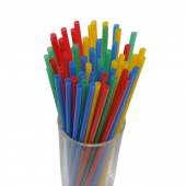 Трубочка для коктейля 0,5х24см цветная прямая 1000шт/уп  
