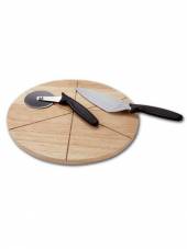 Доска для подачи пиццы d=400*20 мм. на 6 сегментов, бук 1800