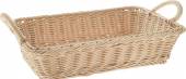 Корзина для хлеба прямоуг. 44*34 см. h=16 см. с ручками бежевая полиротанг MGprof 75319 Корзина для хлеба прямоуг. 44*34 см. h=16 см. с ручками бежевая полиротанг MGprof 75319