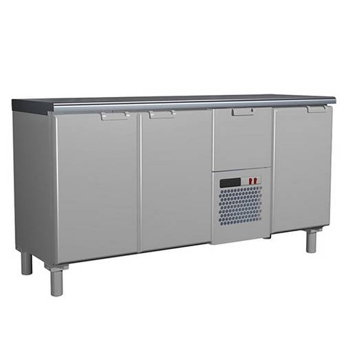 Стол холодильный T57 M3-1 9006-29 корпус серый, с бортом, планка (BAR-360)