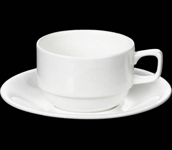Чашка чайная с блюдцем 220мл штабелируемая Wilmax WL-993008/АВ 47560 /6/36/