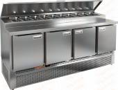 Стол холодильный для пиццы Hicold PZE2-1111/GN (1/6) агрегат внизу Стол холодильный для пиццы Hicold PZE2-1111/GN (1/6) агрегат внизу