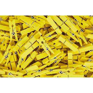 Прищепки-мини для бокала 35х9мм ProHotel дерево желтый цвет 2676Y 500шт. в упаковке 06070109