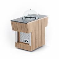 Диспенсер для тарелок Refettorio (шведский стол островной) RD40S каменная столешница без полки Диспенсер для тарелок Refettorio (шведский стол островной) RD40S каменная столешница без полки