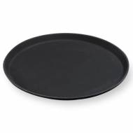 Поднос круглый 35см прорезиненный черный 1400CTBL кт940