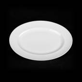 Блюдо овальное 285х225мм с орнаментом Corone Palazzo фарфор белый LQ-QK15064B фк066