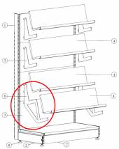 Кронштейн полки книжной 3 МХМ Купец 741268.002 Кронштейн полки книжной 3 МХМ Купец 741268.002