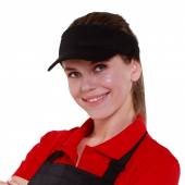 Шапочка повара Козырек черный кз006