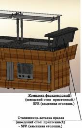 Столешница-вставка правая Refettorio (шведский стол пристенный) SPR каменная столешница Столешница-вставка правая Refettorio (шведский стол пристенный) SPR каменная столешница