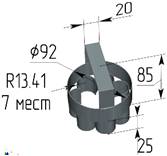 Форма кондитерская "Семицветик вырубка" d=90мм h=20мм нерж. Форма кондитерская "Семицветик вырубка" d=90мм h=20мм нерж.