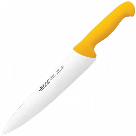 Нож поварской «2900» ARCOS 292200 L=387/250 B=51мм желтый